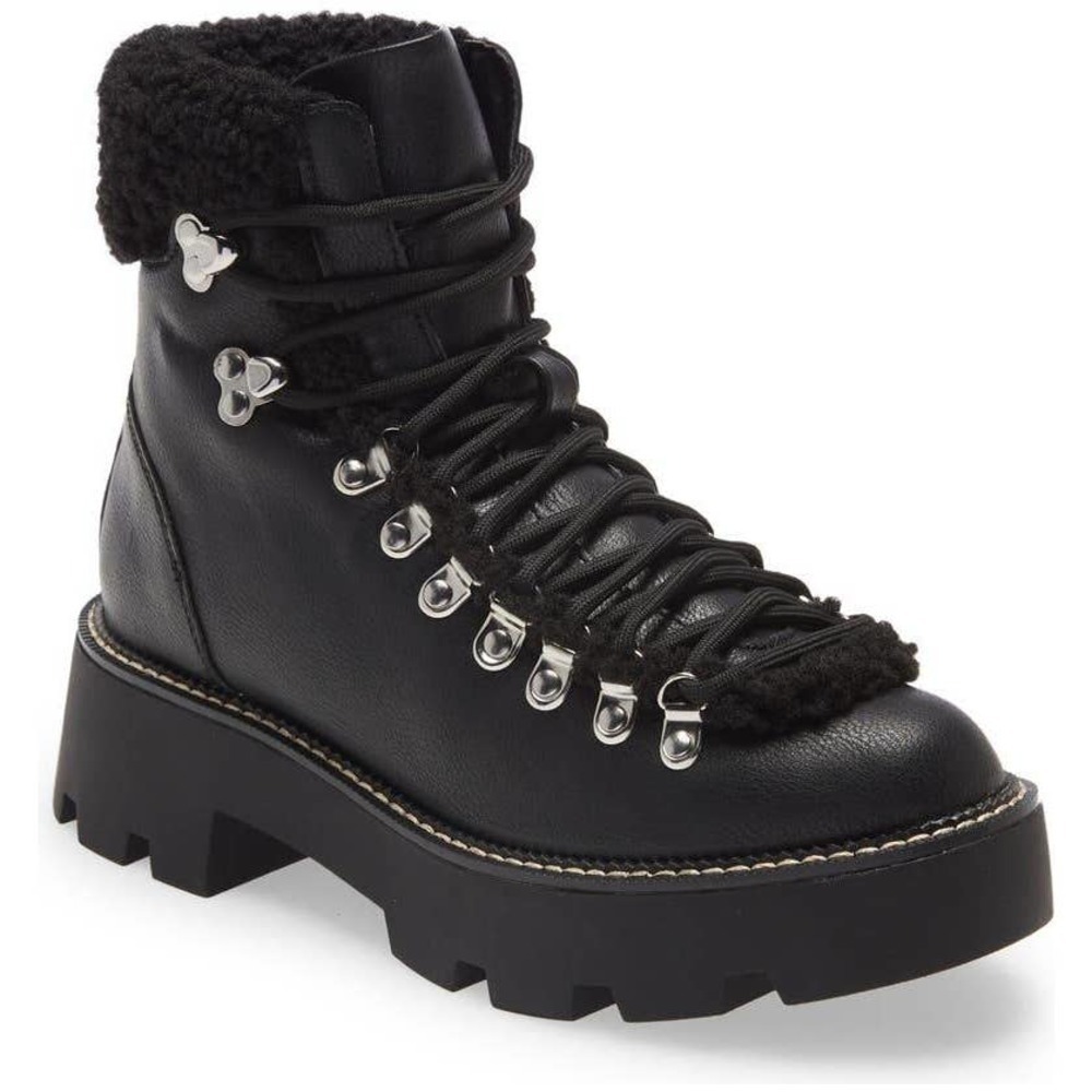 New COOL PLANET BY STEVE MADDEN Black Paris Cyclone Winter Hiker’s Boot Size 7